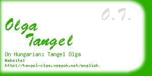 olga tangel business card